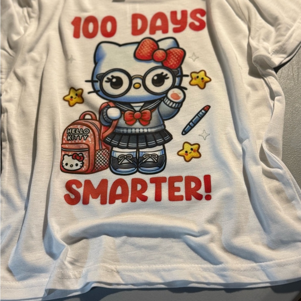 100 Days Hello Kitty school shirts new (sublimation) custom made